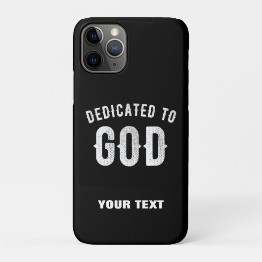 DEDICATED TO GOD COOL WHITE TEKST Case-Mate iPhone CASE (Achterkant)