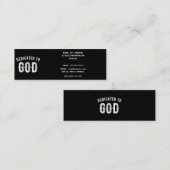 DEDICATED TO GOD COOL WHITE TEKST CONTACTKAARTJE (Voorkant / Achterkant)