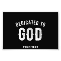 DEDICATED TO GOD COOL WHITE TEKST