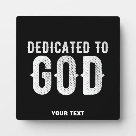 DEDICATED TO GOD COOL  WHITE TEKST FOTOPLAAT (Voorkant)