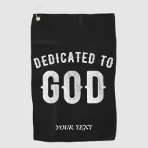DEDICATED TO GOD  COOL WHITE TEKST
