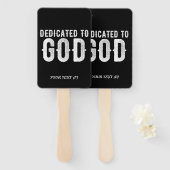 DEDICATED TO GOD COOL  WHITE TEKST HANDWAAIER (Voorkant en achterkant)