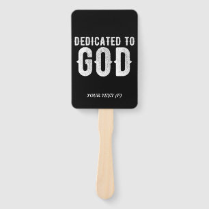 DEDICATED TO GOD COOL WHITE TEKST HANDWAAIER