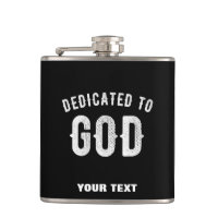DEDICATED TO GOD COOL WHITE TEKST