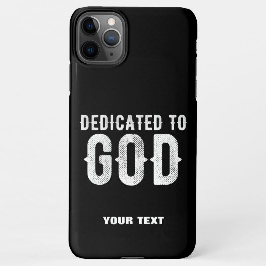 DEDICATED TO GOD COOL  WHITE TEKST iPhone HOESJE (Achterkant)