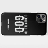 DEDICATED TO GOD COOL  WHITE TEKST iPhone HOESJE (Achterkant horizontaal)