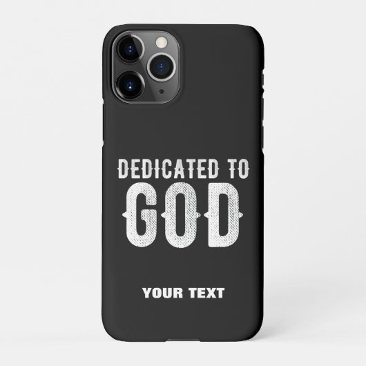 DEDICATED TO GOD COOL  WHITE TEKST iPhone HOESJE (Achterkant)