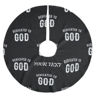 DEDICATED TO GOD COOL WHITE TEKST KERSTBOOM ROK