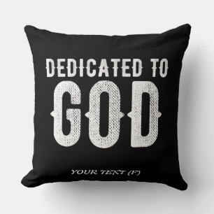 DEDICATED TO GOD COOL WHITE TEKST KUSSEN
