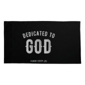 DEDICATED TO GOD  COOL WHITE TEKST KUSSENSLOOP (Achterkant)