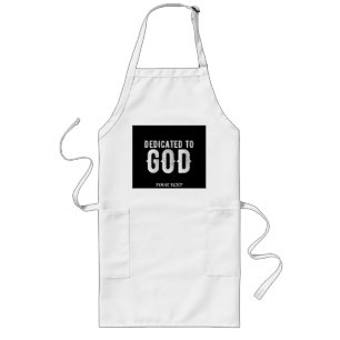 DEDICATED TO GOD COOL WHITE TEKST LANG SCHORT
