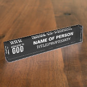 DEDICATED TO GOD COOL  WHITE TEKST NAAMBORDJE (Zijkant)