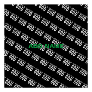 DEDICATED TO GOD COOL WHITE TEKST PERFECT POSTER