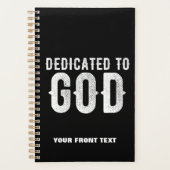 DEDICATED TO GOD COOL WHITE TEKST PLANNER (Voorkant)
