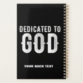 DEDICATED TO GOD COOL  WHITE TEKST PLANNER (Achterkant)