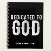 DEDICATED TO GOD COOL WHITE TEKST PLANNER (Voorkant)