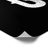 DEDICATED TO GOD COOL WHITE TEKST POSTER (Hoek)