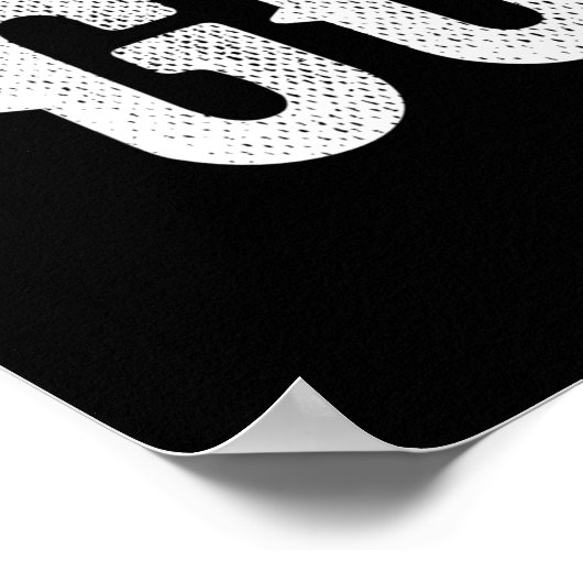 DEDICATED TO GOD  COOL WHITE TEKST POSTER (Hoek)