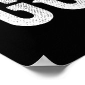 DEDICATED TO GOD COOL WHITE TEKST POSTER (Hoek)