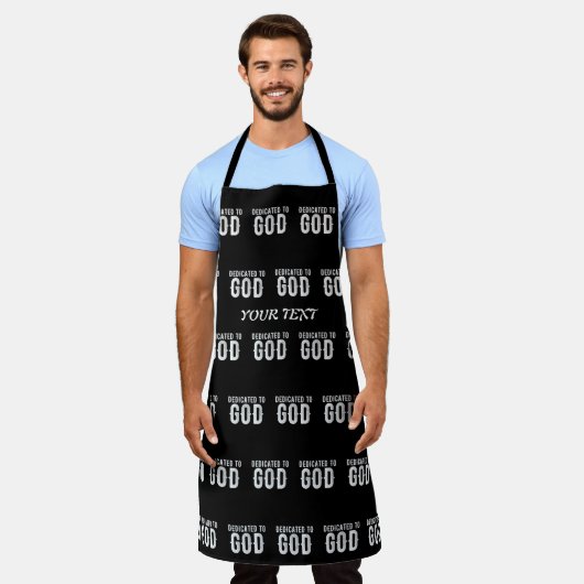 DEDICATED TO GOD COOL  WHITE TEKST SCHORT (Gedragen)