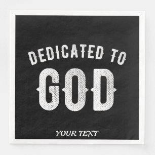 DEDICATED TO GOD  COOL WHITE TEKST SERVET