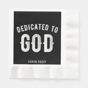 DEDICATED TO GOD COOL WHITE TEKST SERVET
