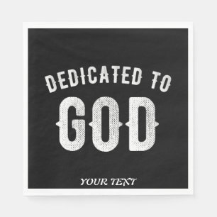 DEDICATED TO GOD  COOL WHITE TEKST SERVET