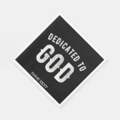 DEDICATED TO GOD COOL WHITE TEKST SERVET (Hoek)