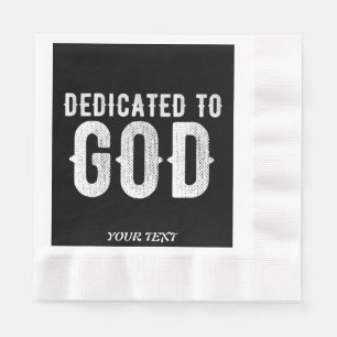 DEDICATED TO GOD COOL  WHITE TEKST SERVET