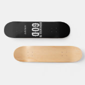 DEDICATED TO GOD COOL  WHITE TEKST SKATEBOARD (Horizontaal)