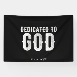 DEDICATED TO GOD COOL  WHITE TEKST SPANDOEK