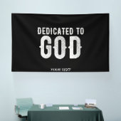 DEDICATED TO GOD COOL WHITE TEKST SPANDOEK (Beurs)
