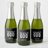 DEDICATED TO GOD COOL  WHITE TEKST SPARKLING WIJNETIKET (Flessen)