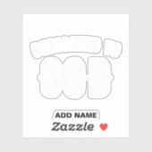 DEDICATED TO GOD COOL WHITE TEKST STICKER (Vel)