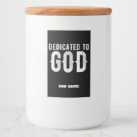 DEDICATED TO GOD COOL WHITE TEKST