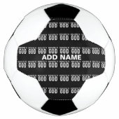 DEDICATED TO GOD COOL WHITE TEKST VOETBAL (Voorkant)