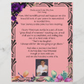 Dédication de mon fils sur la pêche sur papier per (Devant)