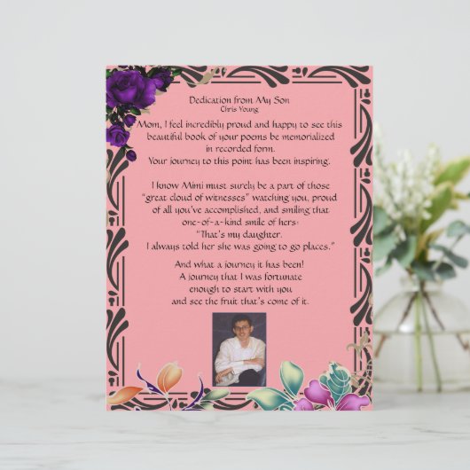 Dédication de mon fils sur la pêche sur papier per (Debout devant)