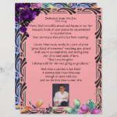 Dédication de mon fils sur la pêche sur papier per (Devant / Derrière)