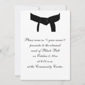 Dedication Martial Arts Black Belt Test Invitation (Devant)