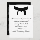 Dedication Martial Arts Black Belt Test Invitation (Devant / Derrière)