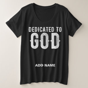 DÉDIÉ À DIEU COOL BLANC TEXTE PERSONNALISABLE