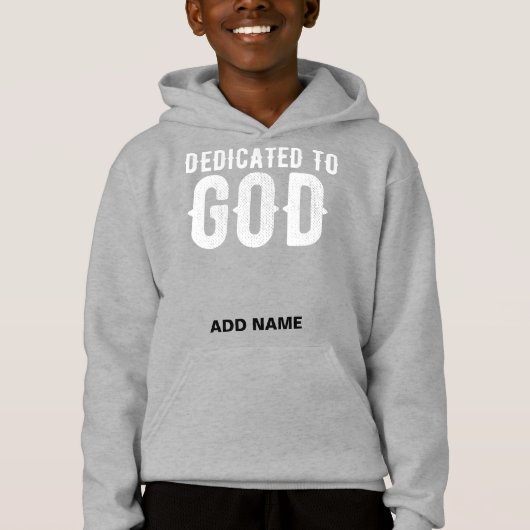 DÉDIÉ À DIEU COOL BLANC TEXTE PERSONNALISABLE (Devant)