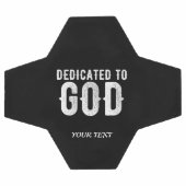 DÉDIÉ À DIEU COOL PERSONNALISABLE TEXTE BLANC (Plat)