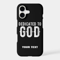 DÉDIÉ À DIEU COOL PERSONNALISABLE TEXTE BLANC