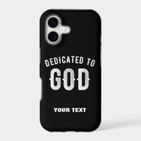 DÉDIÉ À DIEU PERSONNALISABLE COOL TEXTE BLANC