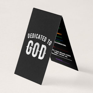 DÉDIÉ À DIEU TEXTE BLANC PERSONNALISABLE