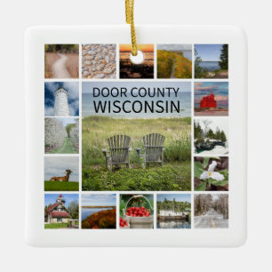 Dedoor County Wisconsin Keramisch Ornament