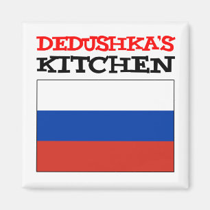 Dedushka's Russische keukenvlag Magneet