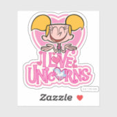 Dee Dee - I Love Unicorns Sticker (Vel)